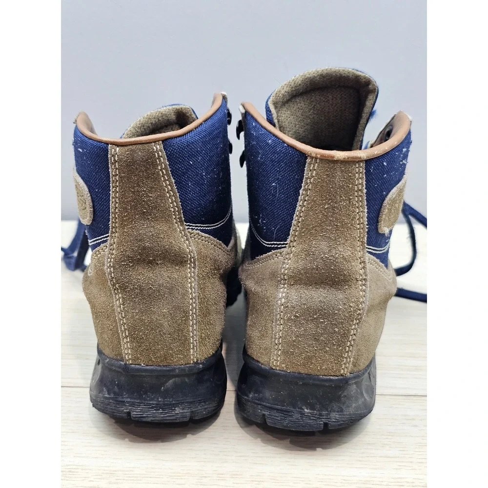 Vintage Vasque Skywalk Gore-Tex Hiking Boots‎ Mens 8 Italy Cow Suede Canvas 7534